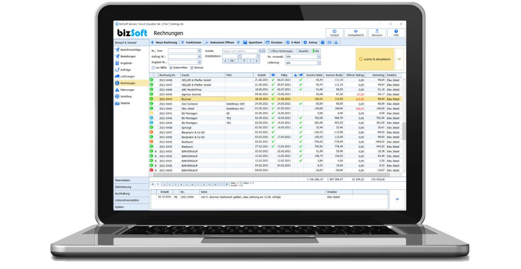 bizSoft - eine Software für alle Aufgaben