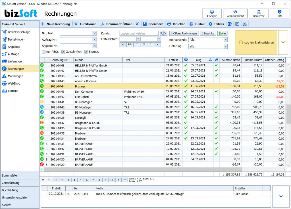 Moderne Büro Software