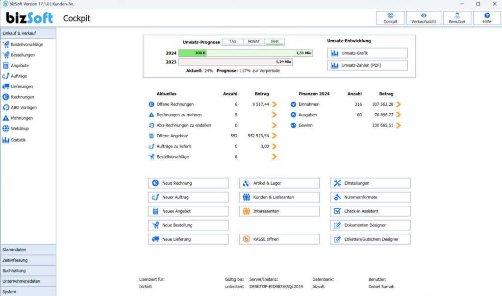 Warenwirtschaftsprogramm von bizSoft